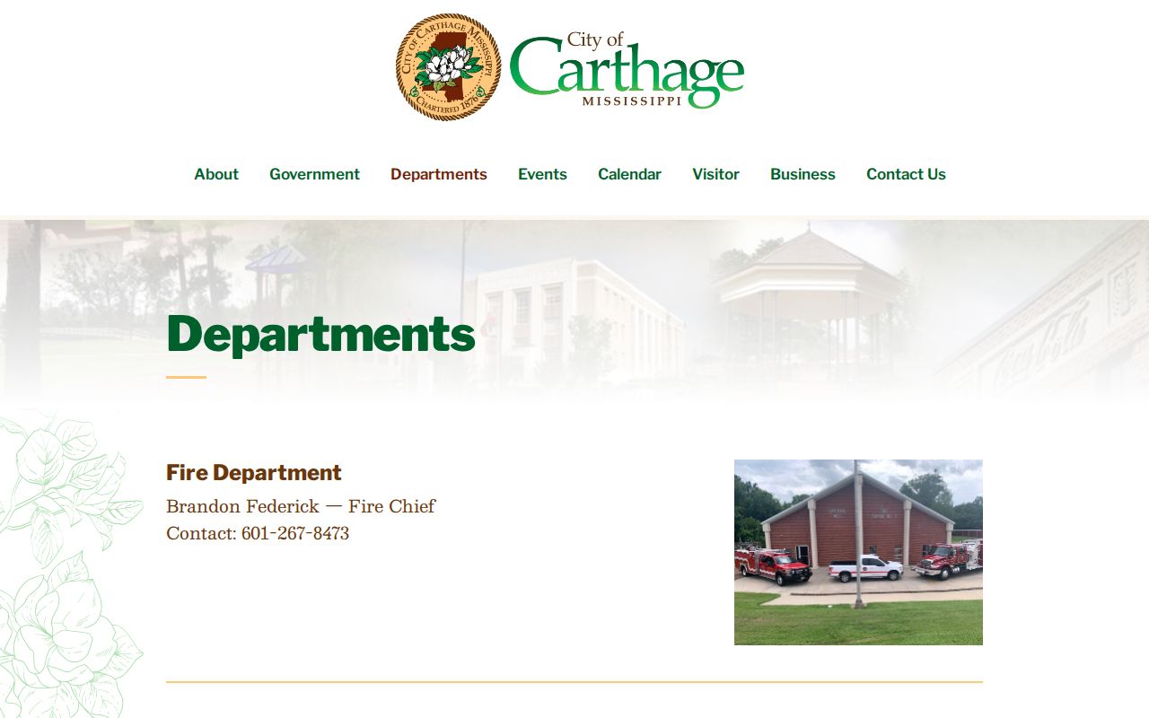 Carthage Leake County municipal police booking-record source