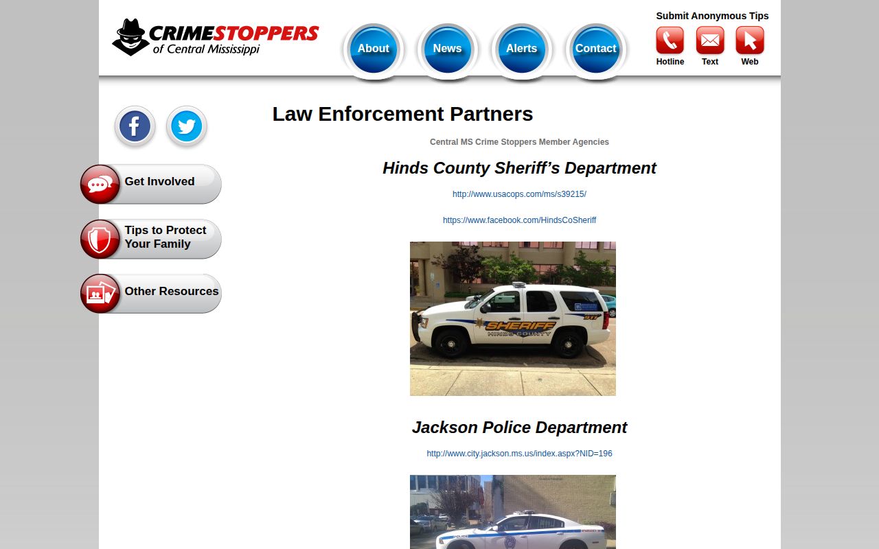 Leake County warrant-record partner contact information for Crime Stoppers tip reporting