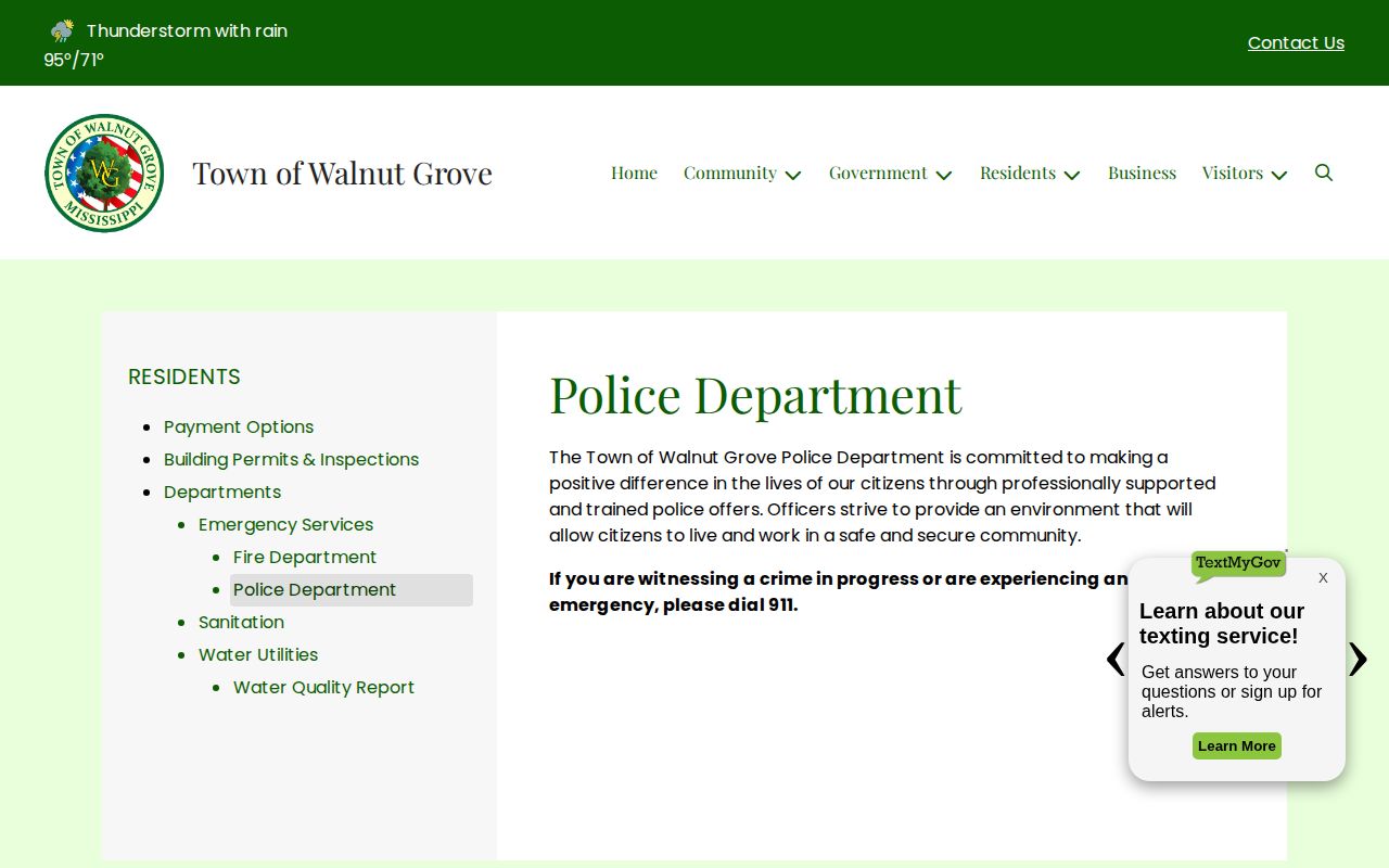 Walnut Grove Leake County police arrest-record source